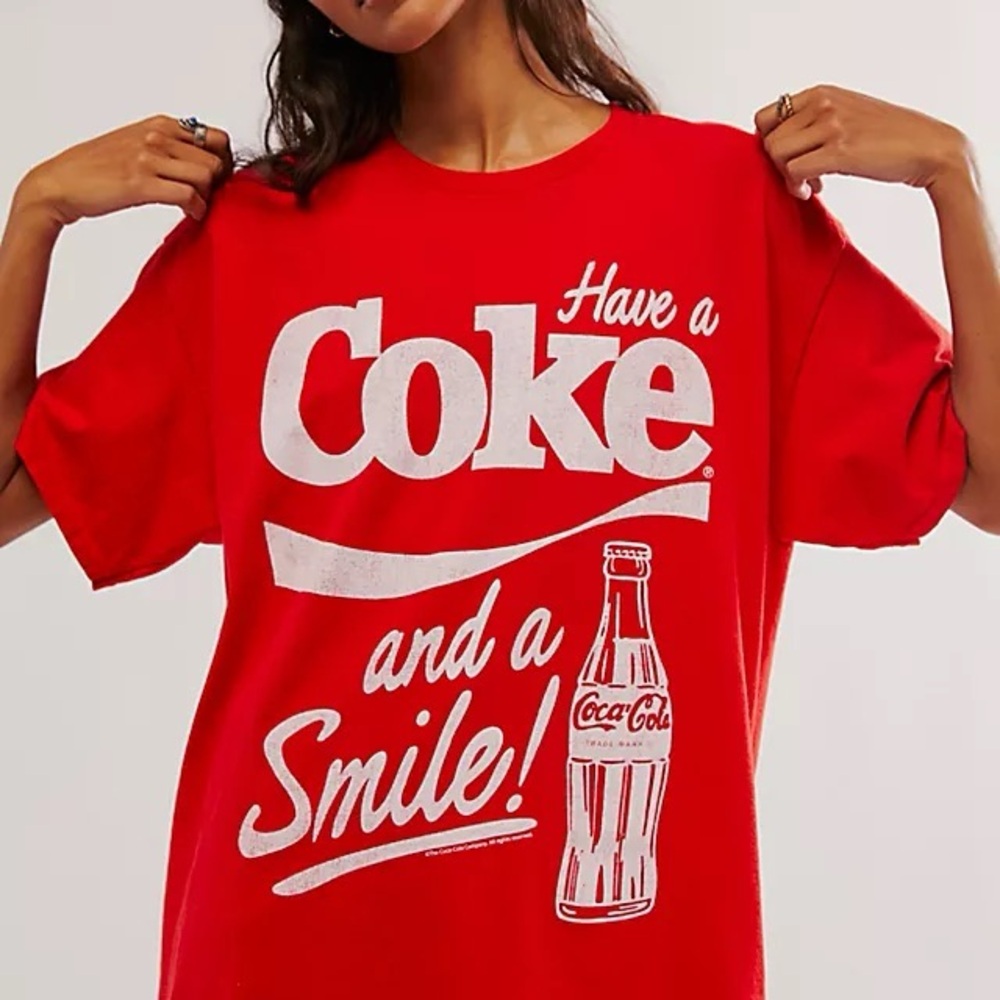 Vintage Style Urban Outfitters “Have a Coke and a Smile” Small Red Graphic Tee